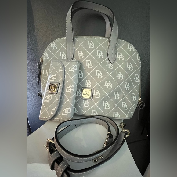 Dooney and Bourke Grey Monogram Set - Picture 1 of 5